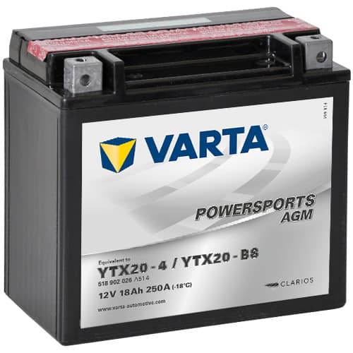 Акумулатор VARTA POWERSPORTS AGM 518 902 026 YTX20-BS 18AH 250A 12V L+