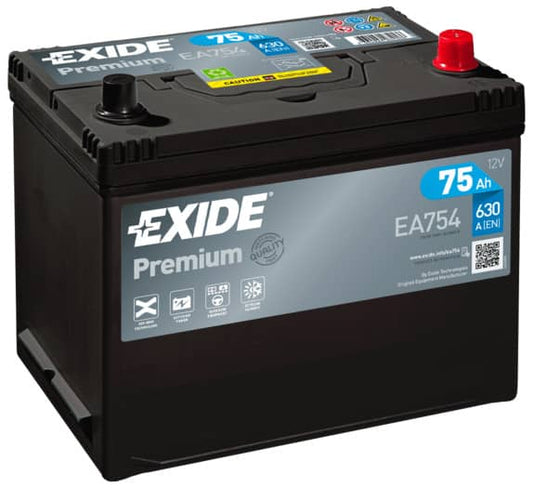 Акумулатор EXIDE PREMIUM 75AH 630A R+ JIS