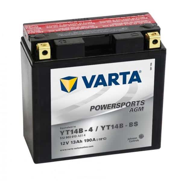 Акумулатор VARTA POWERSPORTS AGM YT14B-BS 12AH 190A 12V L+