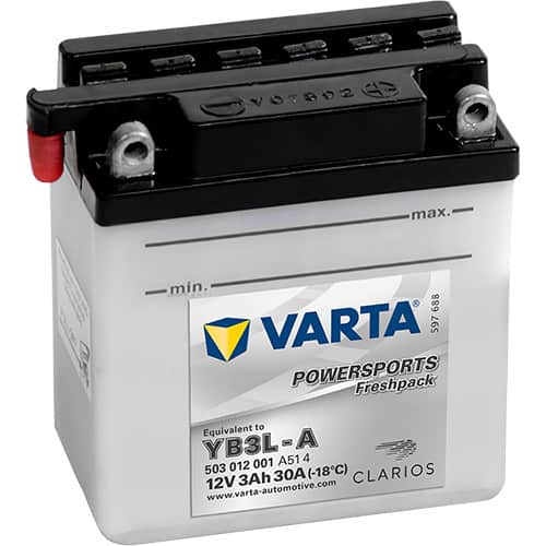 Акумулатор VARTA POWERSPORTS Freshpack 503 012 001 YB3L-A 3AH 30A 12V R+