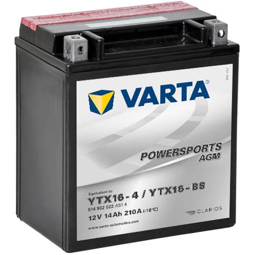 Акумулатор VARTA POWERSPORTS AGM 514 902 022 YTX16-BS 14AH 210A 12V L+