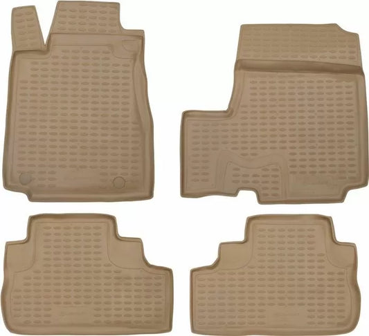 3D Гумени стелки за Honda CR-V(2007-2012) бежови 4pcs.